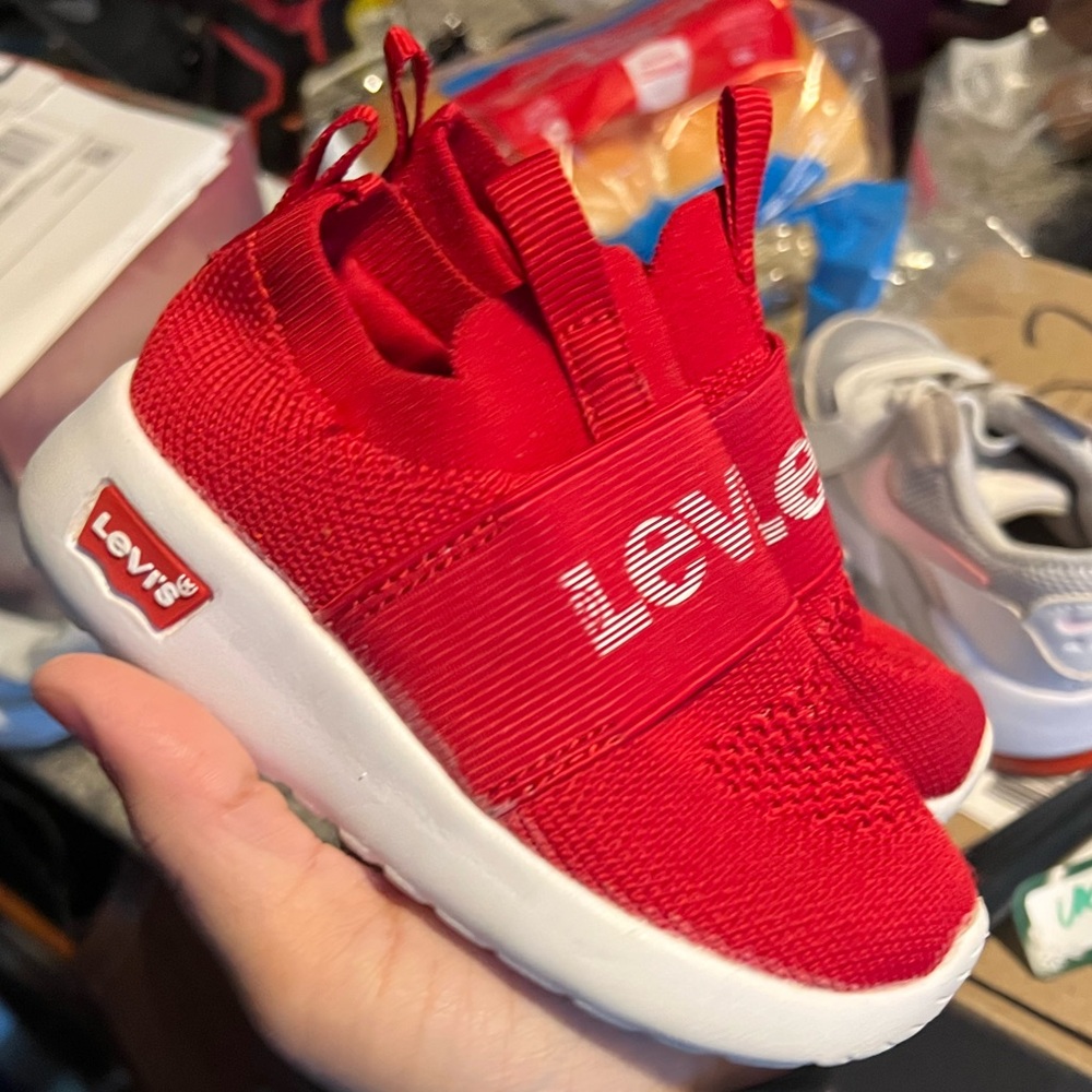Levi's Kids Mesh Red Slip-On Sneakers